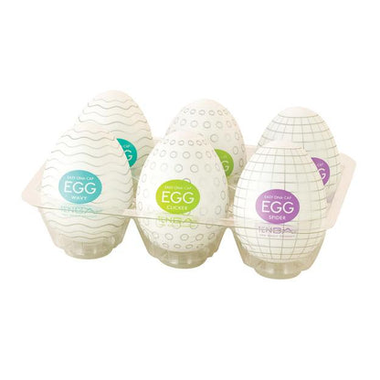 Tenga Egg Variety 6 Pack – Rechargeable, Discreet, Intimate Wellness Accessory – Quiet, Rechargeable, Waterproof, Couples & Solo Use, Discreet Intimate Wellness Accessory