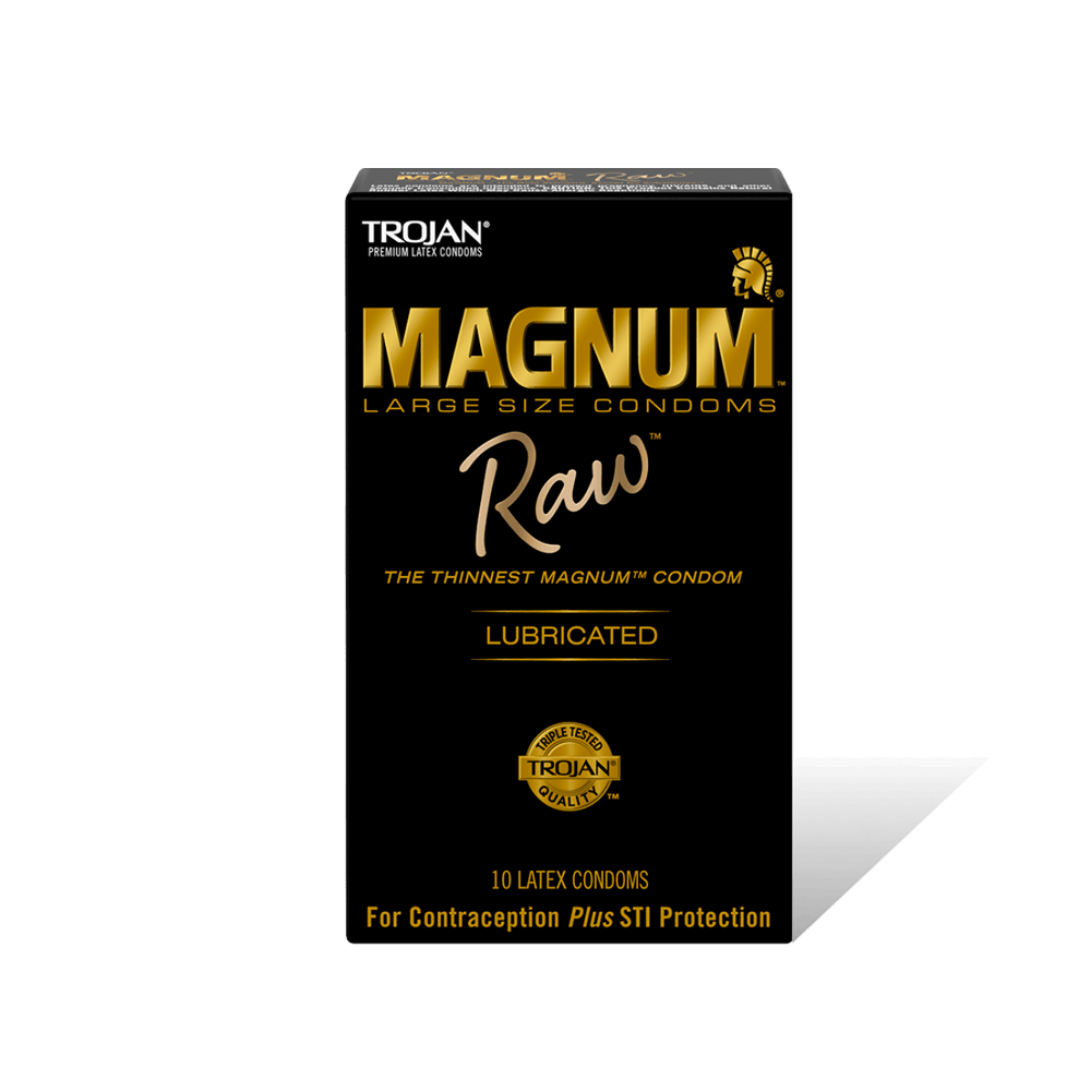Trojan Magnum Raw Condoms - 10pk – Rechargeable, Discreet, Intimate Wellness Accessory – Quiet, Rechargeable, Waterproof, Couples & Solo Use, Discreet Intimate Wellness Accessory