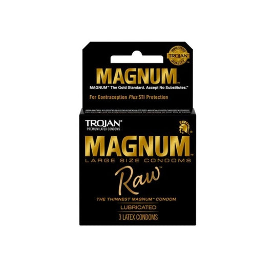 Trojan Magnum Raw Condoms - 3pk – Rechargeable, Discreet, Intimate Wellness Accessory – Quiet, Rechargeable, Waterproof, Couples & Solo Use, Discreet Intimate Wellness Accessory