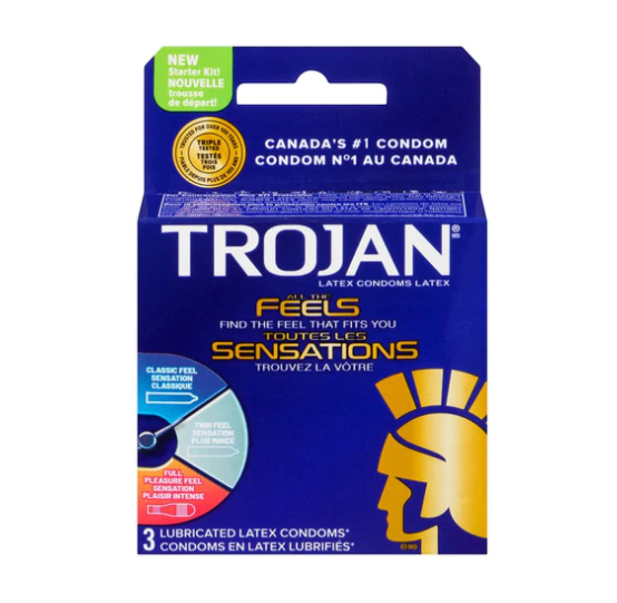 Trojan All The Feels Condoms - 3pk – Rechargeable, Discreet, Intimate Wellness Accessory – Quiet, Rechargeable, Waterproof, Couples & Solo Use, Discreet Intimate Wellness Accessory