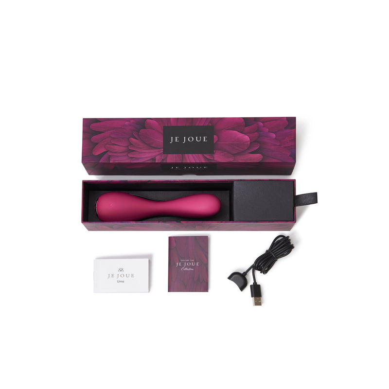 Je Joue Uma G-Spot massager Fuchsia – Rechargeable, Discreet, Intimate Wellness Accessory – Quiet, Rechargeable, Waterproof, Couples & Solo Use, Discreet Intimate Wellness Accessory