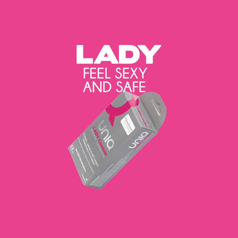 Uniq Lady Female Condoms Box 3 – Rechargeable, Discreet, Intimate Wellness Accessory – Quiet, Rechargeable, Waterproof, Couples & Solo Use, Discreet Intimate Wellness Accessory
