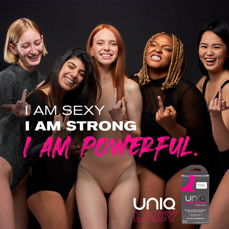 Uniq Lady Female Condoms Box 3 – Rechargeable, Discreet, Intimate Wellness Accessory – Quiet, Rechargeable, Waterproof, Couples & Solo Use, Discreet Intimate Wellness Accessory