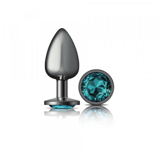 Silver Metal Plug - Round-Teal-Large – Rechargeable, Discreet, Intimate Wellness Accessory – Quiet, Rechargeable, Waterproof, Couples & Solo Use, Discreet Intimate Wellness Accessory