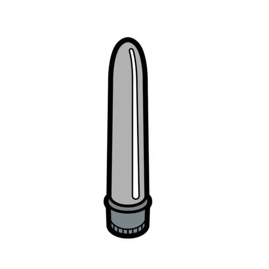 Enamel Pin: massager - Grey – Rechargeable, Discreet, Intimate Wellness Accessory – Quiet, Rechargeable, Waterproof, Couples & Solo Use, Discreet Intimate Wellness Accessory