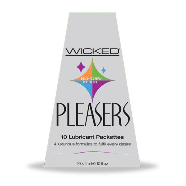 Pleasers - 10 Lubricant Packs – Rechargeable, Discreet, Intimate Wellness Accessory – Quiet, Rechargeable, Waterproof, Couples & Solo Use, Discreet Intimate Wellness Accessory