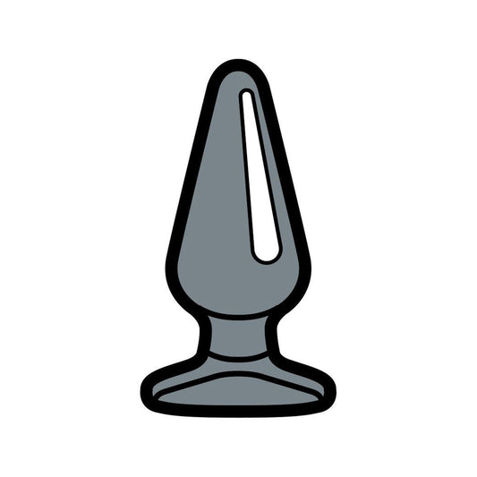 Enamel Pin: Butt Plug - Grey * – Rechargeable, Discreet, Intimate Wellness Accessory – Quiet, Rechargeable, Waterproof, Couples & Solo Use, Discreet Intimate Wellness Accessory