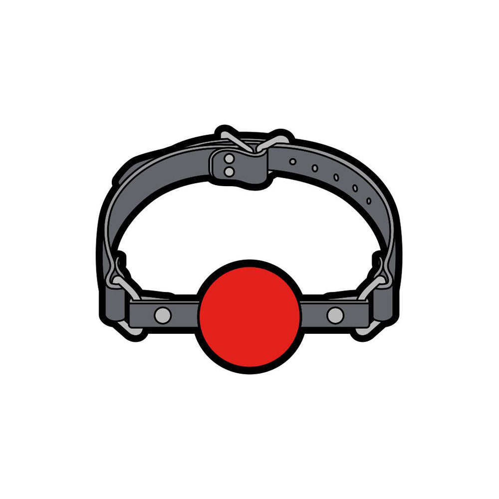 Enamel Pin: Ball Gag Large * – Rechargeable, Discreet, Intimate Wellness Accessory – Quiet, Rechargeable, Waterproof, Couples & Solo Use, Discreet Intimate Wellness Accessory