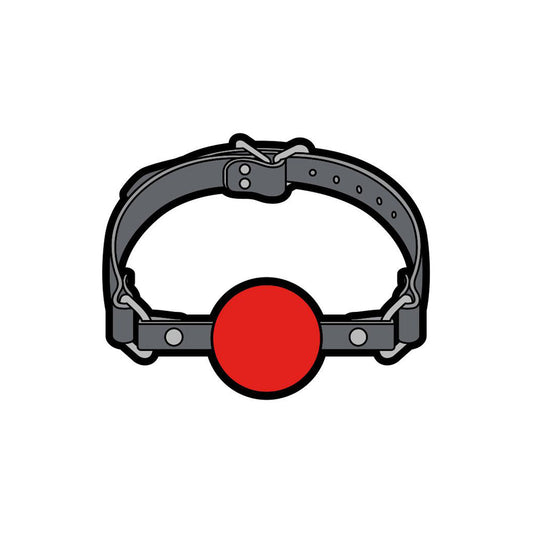 Enamel Pin: Ball Gag Large * – Rechargeable, Discreet, Intimate Wellness Accessory – Quiet, Rechargeable, Waterproof, Couples & Solo Use, Discreet Intimate Wellness Accessory