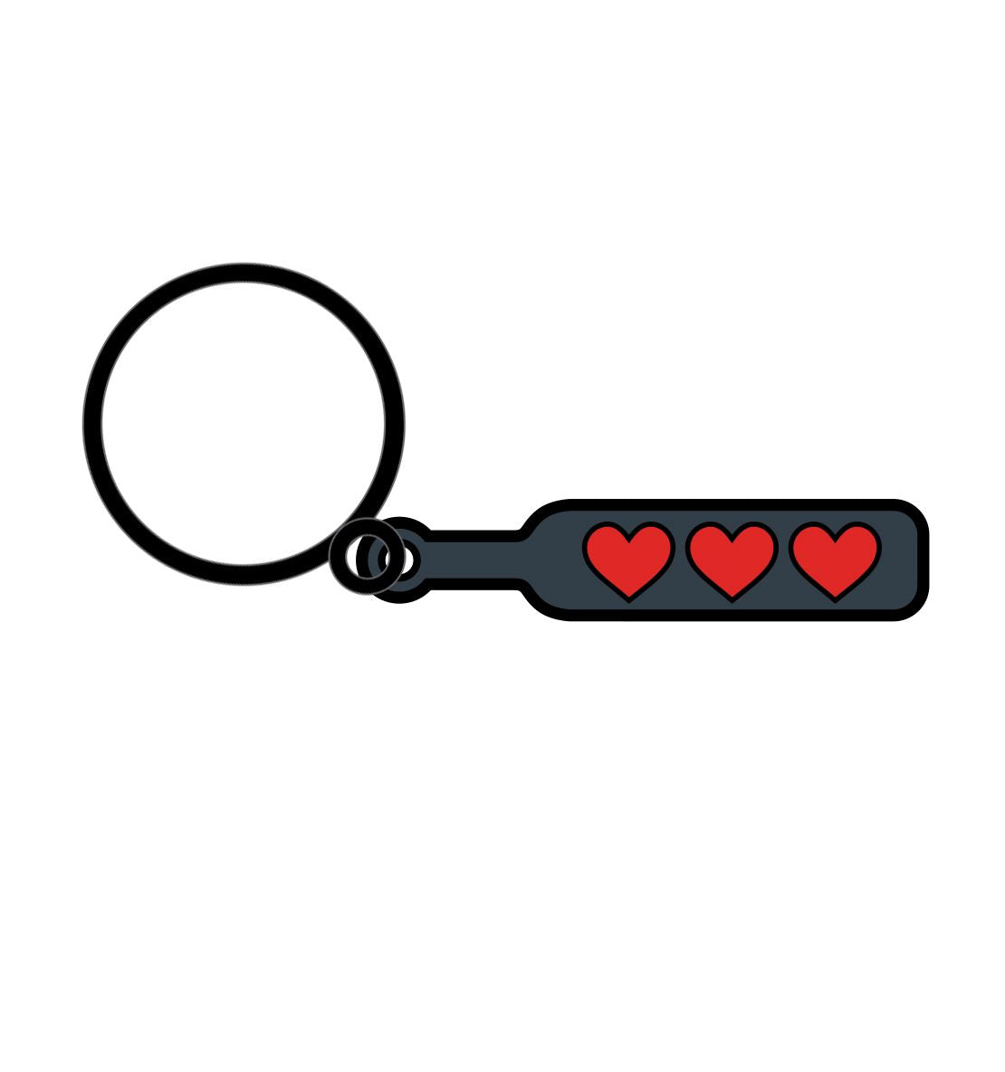 Hearts Paddle Keychain – Rechargeable, Discreet, Intimate Wellness Accessory – Quiet, Rechargeable, Waterproof, Couples & Solo Use, Discreet Intimate Wellness Accessory