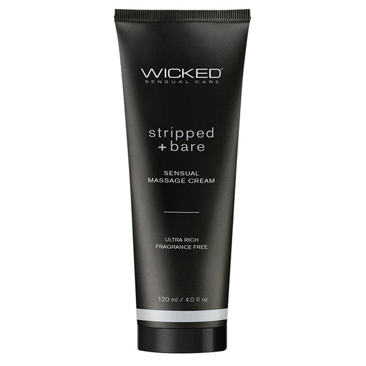 Wicked Sensual Massage Cream-Stripped + Bare Unscented 4oz.