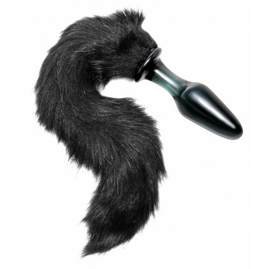 Tailz Midnight Fox Tail Plug - Glass – Rechargeable, Discreet, Intimate Wellness Accessory – Quiet, Rechargeable, Waterproof, Couples & Solo Use, Discreet Intimate Wellness Accessory