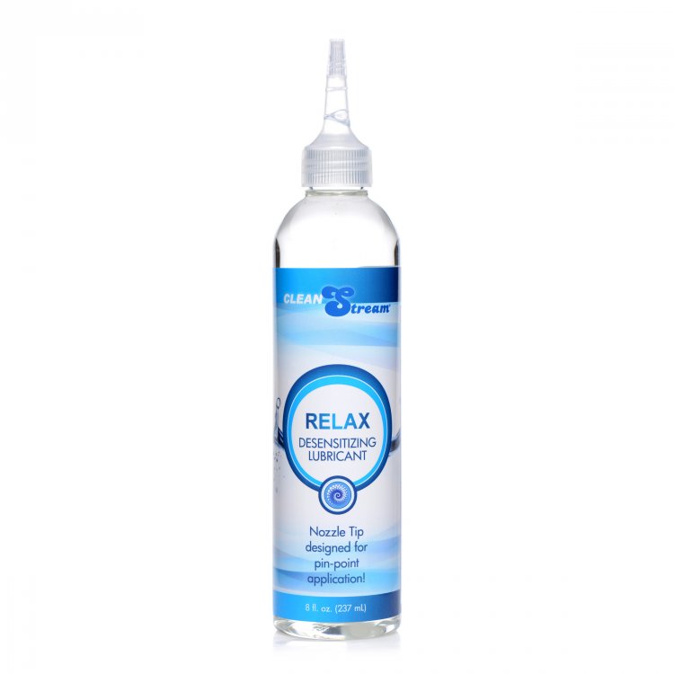 Relax Desensitizg personal lubricant w Nozzle Tip 8 oz – Rechargeable, Discreet, Intimate Wellness Accessory – Quiet, Rechargeable, Waterproof, Couples & Solo Use, Discreet Intimate Wellness Accessory