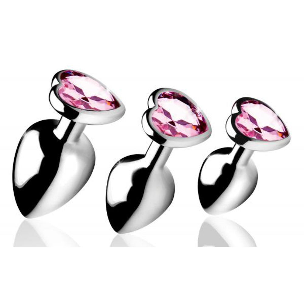 Pink Heart Gem backdoor Plug Set – Rechargeable, Discreet, Intimate Wellness Accessory – Quiet, Rechargeable, Waterproof, Couples & Solo Use, Discreet Intimate Wellness Accessory