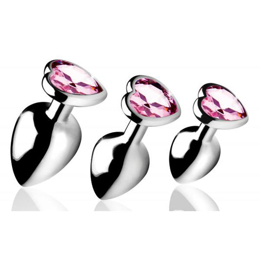 Pink Heart Gem backdoor Plug Set – Rechargeable, Discreet, Intimate Wellness Accessory – Quiet, Rechargeable, Waterproof, Couples & Solo Use, Discreet Intimate Wellness Accessory
