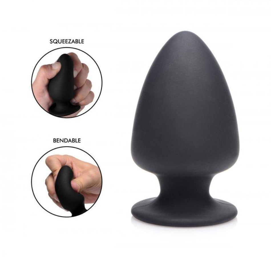 Squeezable Silicone backdoor Plug - Small – Rechargeable, Discreet, Intimate Wellness Accessory – Quiet, Rechargeable, Waterproof, Couples & Solo Use, Discreet Intimate Wellness Accessory