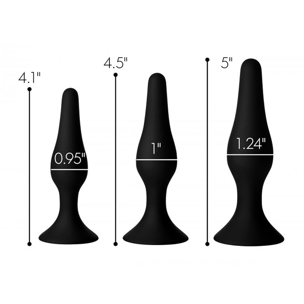 Triple Spire Tapered Silicone TrainerSet – Rechargeable, Discreet, Intimate Wellness Accessory – Quiet, Rechargeable, Waterproof, Couples & Solo Use, Discreet Intimate Wellness Accessory