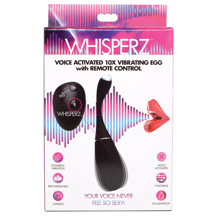 Whisperz Voice Activated 10X Vibrating Egg with Remote Control.