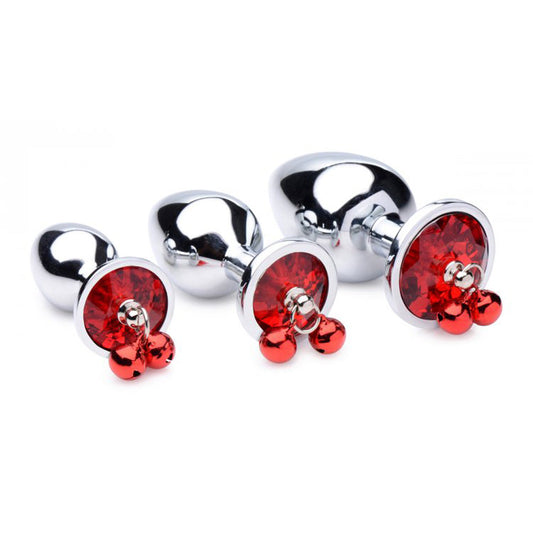Red Gem with Bells backdoor Plug Set – Rechargeable, Discreet, Intimate Wellness Accessory – Quiet, Rechargeable, Waterproof, Couples & Solo Use, Discreet Intimate Wellness Accessory