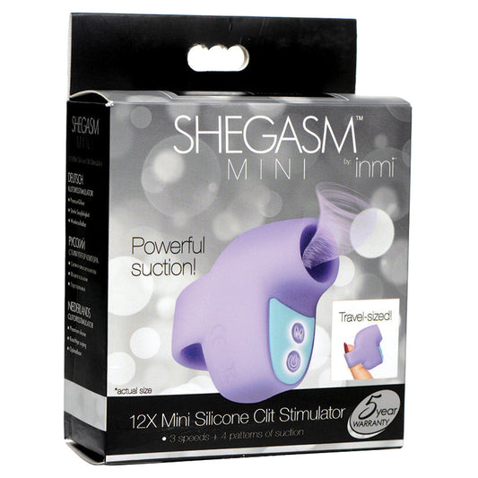 Shegasm Mini 12X Mini Silicone Clit Stimulator-Purple.