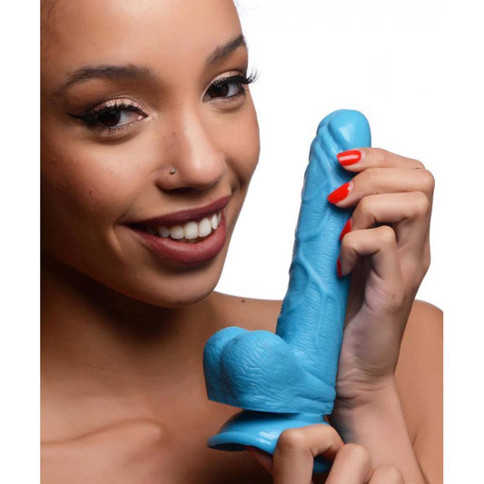 POP 6.5" personal massager with Balls - Blue – Rechargeable, Discreet, Intimate Wellness Accessory – Quiet, Rechargeable, Waterproof, Couples & Solo Use, Discreet Intimate Wellness Accessory