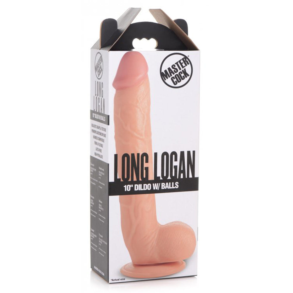Long Logan 10" personal massager with Balls - Light – Rechargeable, Discreet, Intimate Wellness Accessory – Quiet, Rechargeable, Waterproof, Couples & Solo Use, Discreet Intimate Wellness Accessory