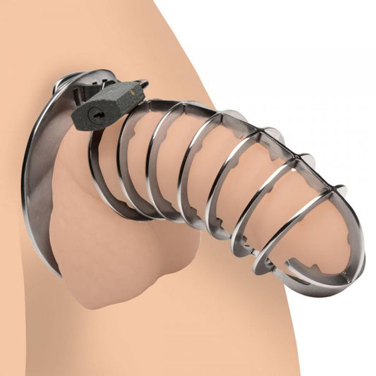 Stainless Spiked Chastity Cage *bulk pkg – Rechargeable, Discreet, Intimate Wellness Accessory – Quiet, Rechargeable, Waterproof, Couples & Solo Use, Discreet Intimate Wellness Accessory