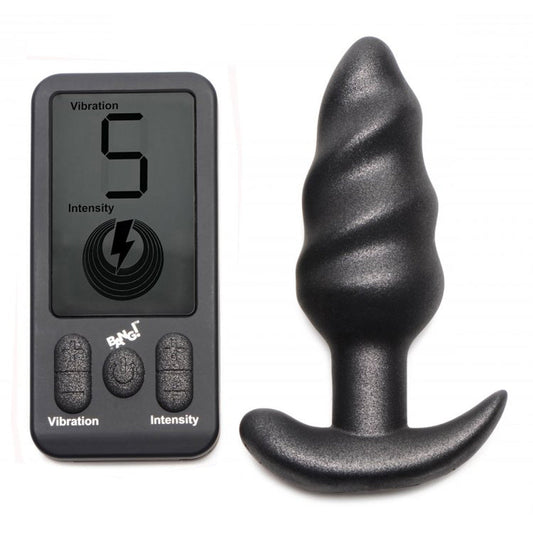 25X Platinum Series Swirl Plug w/ RC – Rechargeable, Discreet, Intimate Wellness Accessory – Quiet, Rechargeable, Waterproof, Couples & Solo Use, Discreet Intimate Wellness Accessory