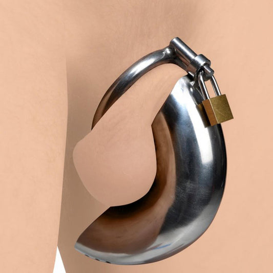 Locking Stainless Chastity Cage 3 rings* – Rechargeable, Discreet, Intimate Wellness Accessory – Quiet, Rechargeable, Waterproof, Couples & Solo Use, Discreet Intimate Wellness Accessory