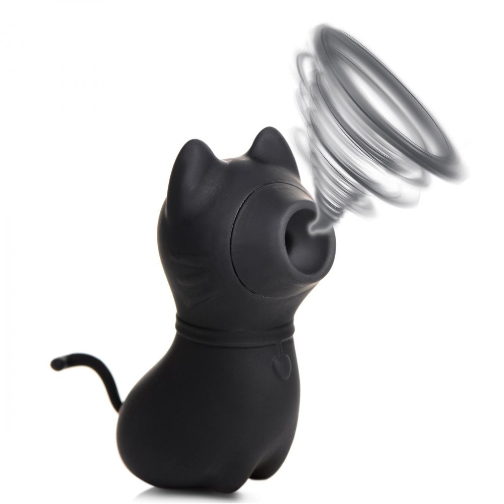Sucky Kitty Clit Stimulator - Black – Rechargeable, Discreet, Intimate Wellness Accessory – Quiet, Rechargeable, Waterproof, Couples & Solo Use, Discreet Intimate Wellness Accessory