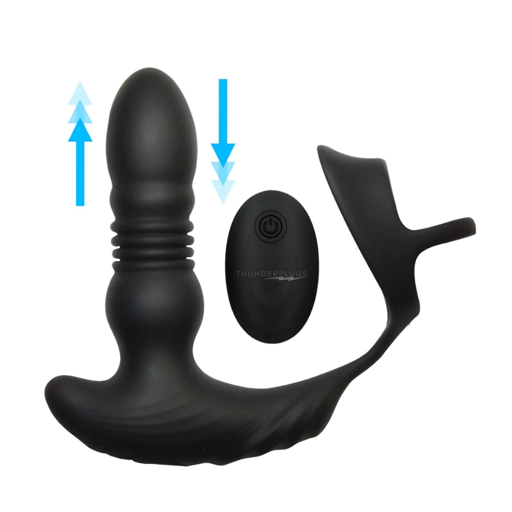 RC Thrusting Silicone Plug / male & Ball – Rechargeable, Discreet, Intimate Wellness Accessory – Quiet, Rechargeable, Waterproof, Couples & Solo Use, Discreet Intimate Wellness Accessory