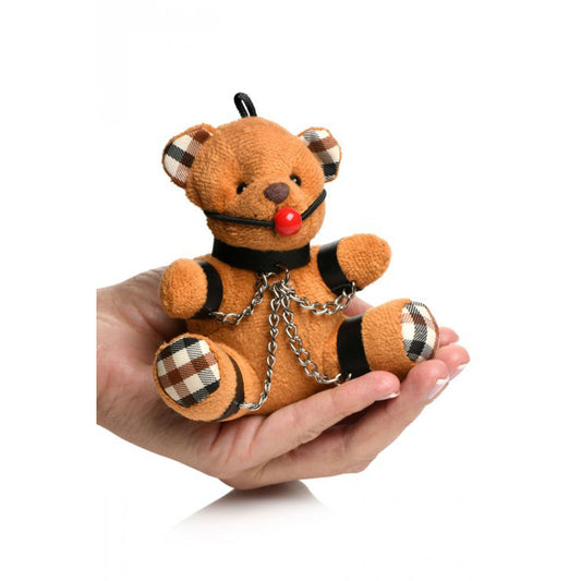 Gagged playful restraint Teddy Bear Keychain – Rechargeable, Discreet, Intimate Wellness Accessory – Quiet, Rechargeable, Waterproof, Couples & Solo Use, Discreet Intimate Wellness Accessory