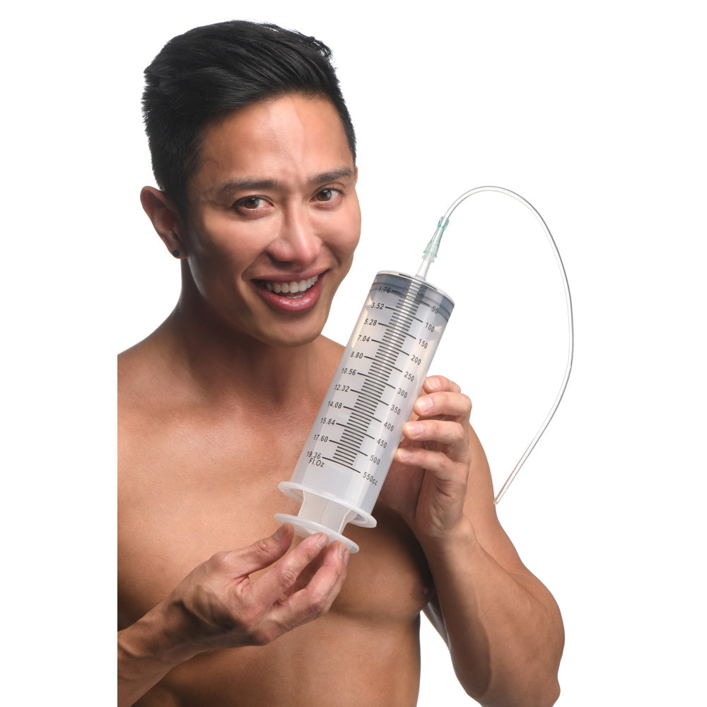 CleanStream 550ml Syringe W/ Tube – Rechargeable, Discreet, Intimate Wellness Accessory – Quiet, Rechargeable, Waterproof, Couples & Solo Use, Discreet Intimate Wellness Accessory