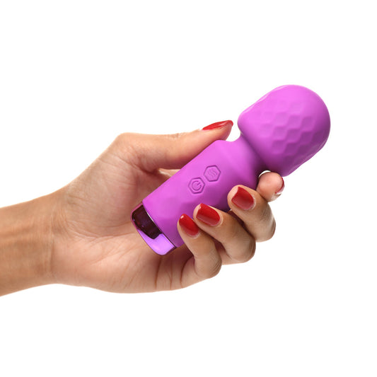 10X Mini Silicone Wand - Purple – Rechargeable, Discreet, Intimate Wellness Accessory – Quiet, Rechargeable, Waterproof, Couples & Solo Use, Discreet Intimate Wellness Accessory