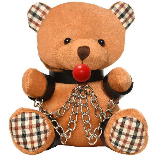 Gagged playful restraint Teddy Bear Plush – Rechargeable, Discreet, Intimate Wellness Accessory – Quiet, Rechargeable, Waterproof, Couples & Solo Use, Discreet Intimate Wellness Accessory