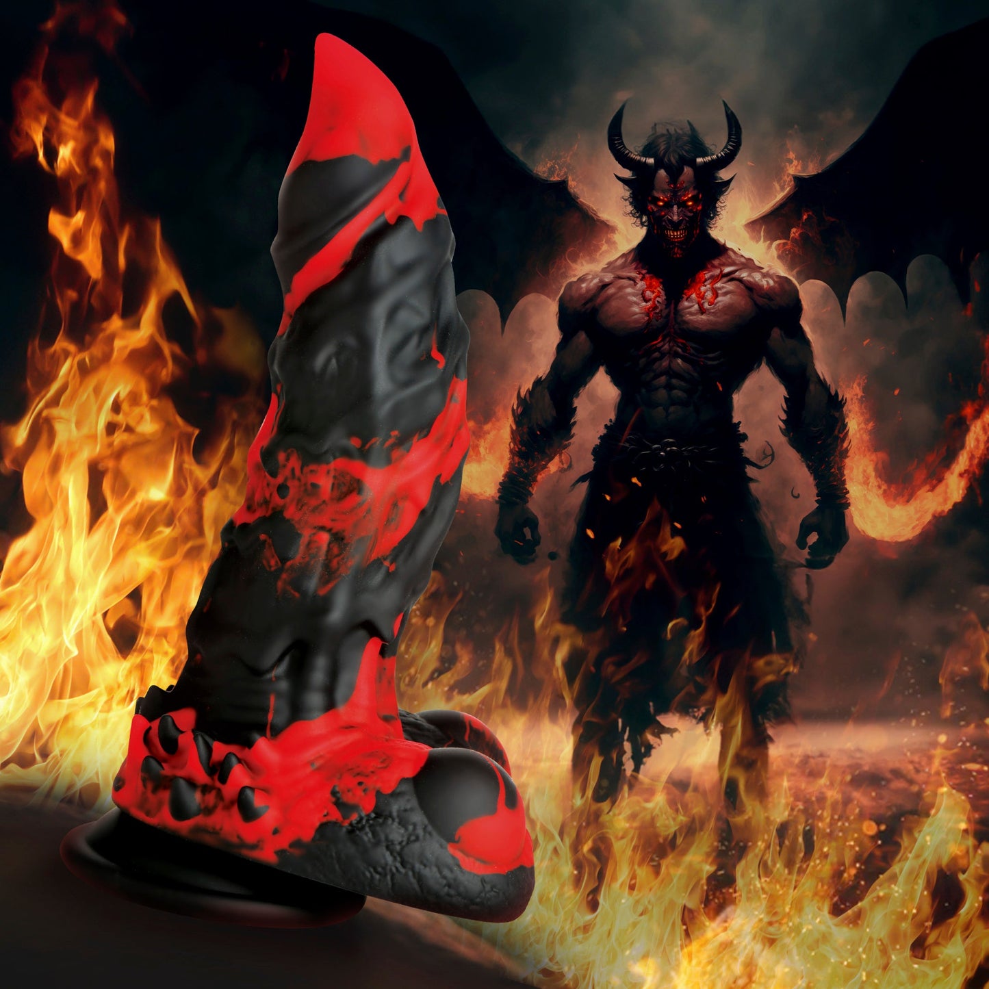 Fire Demon Monster Silicone personal massager – Rechargeable, Discreet, Intimate Wellness Accessory – Quiet, Rechargeable, Waterproof, Couples & Solo Use, Discreet Intimate Wellness Accessory