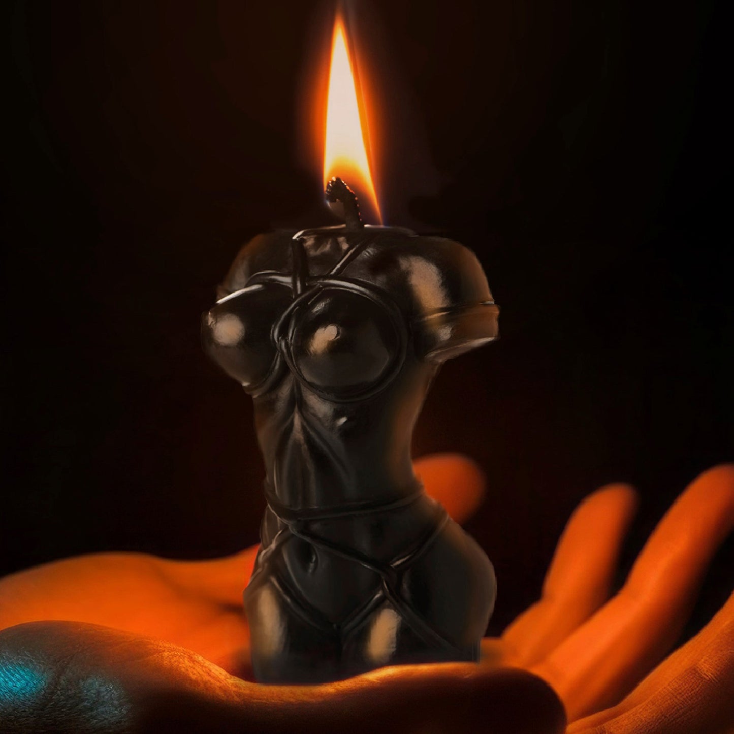 Bound Goddess Drip Candle - Black – Rechargeable, Discreet, Intimate Wellness Accessory – Quiet, Rechargeable, Waterproof, Couples & Solo Use, Discreet Intimate Wellness Accessory