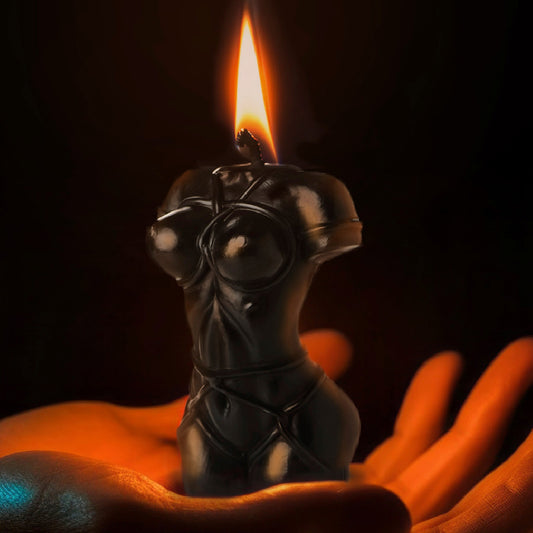 Bound Goddess Drip Candle - Black – Rechargeable, Discreet, Intimate Wellness Accessory – Quiet, Rechargeable, Waterproof, Couples & Solo Use, Discreet Intimate Wellness Accessory