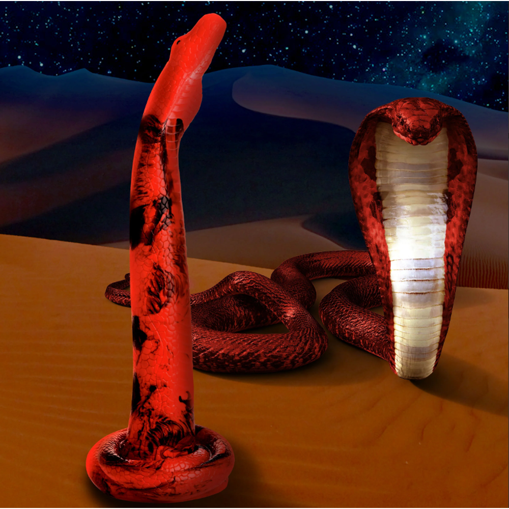 King Cobra - X-Large 18" Silicone Dong – Rechargeable, Discreet, Intimate Wellness Accessory – Quiet, Rechargeable, Waterproof, Couples & Solo Use, Discreet Intimate Wellness Accessory
