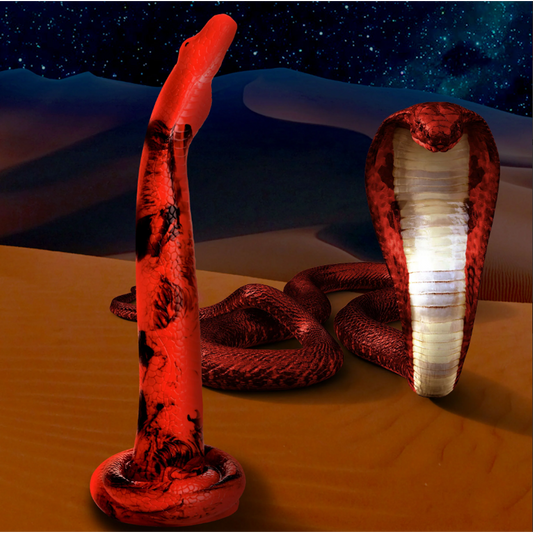 King Cobra - X-Large 18" Silicone Dong – Rechargeable, Discreet, Intimate Wellness Accessory – Quiet, Rechargeable, Waterproof, Couples & Solo Use, Discreet Intimate Wellness Accessory