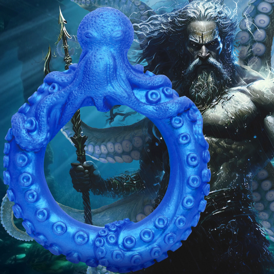 Poseidon's Octo-Ring Silicone male Ring – Rechargeable, Discreet, Intimate Wellness Accessory – Quiet, Rechargeable, Waterproof, Couples & Solo Use, Discreet Intimate Wellness Accessory
