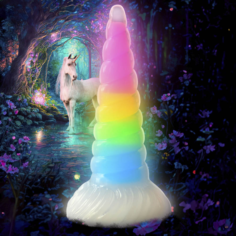 Uni-Glow Glow-In-Dark Rainbow Silicone – Rechargeable, Discreet, Intimate Wellness Accessory – Quiet, Rechargeable, Waterproof, Couples & Solo Use, Discreet Intimate Wellness Accessory