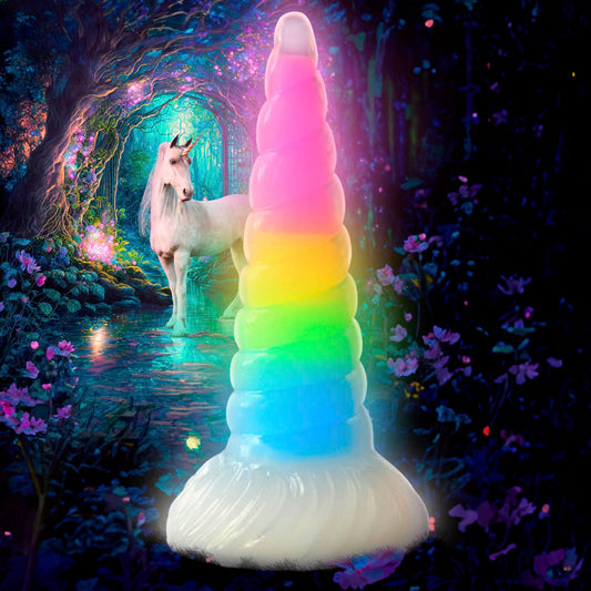 Uni-Glow Glow-In-Dark Rainbow Silicone – Rechargeable, Discreet, Intimate Wellness Accessory – Quiet, Rechargeable, Waterproof, Couples & Solo Use, Discreet Intimate Wellness Accessory
