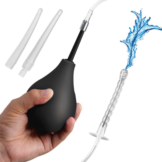 Silicone Enema Bulb Kit – Rechargeable, Discreet, Intimate Wellness Accessory – Quiet, Rechargeable, Waterproof, Couples & Solo Use, Discreet Intimate Wellness Accessory