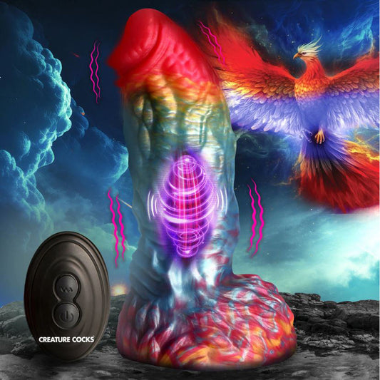 Rainbow Phoenix Vibrating Silicone R/C – Rechargeable, Discreet, Intimate Wellness Accessory – Quiet, Rechargeable, Waterproof, Couples & Solo Use, Discreet Intimate Wellness Accessory