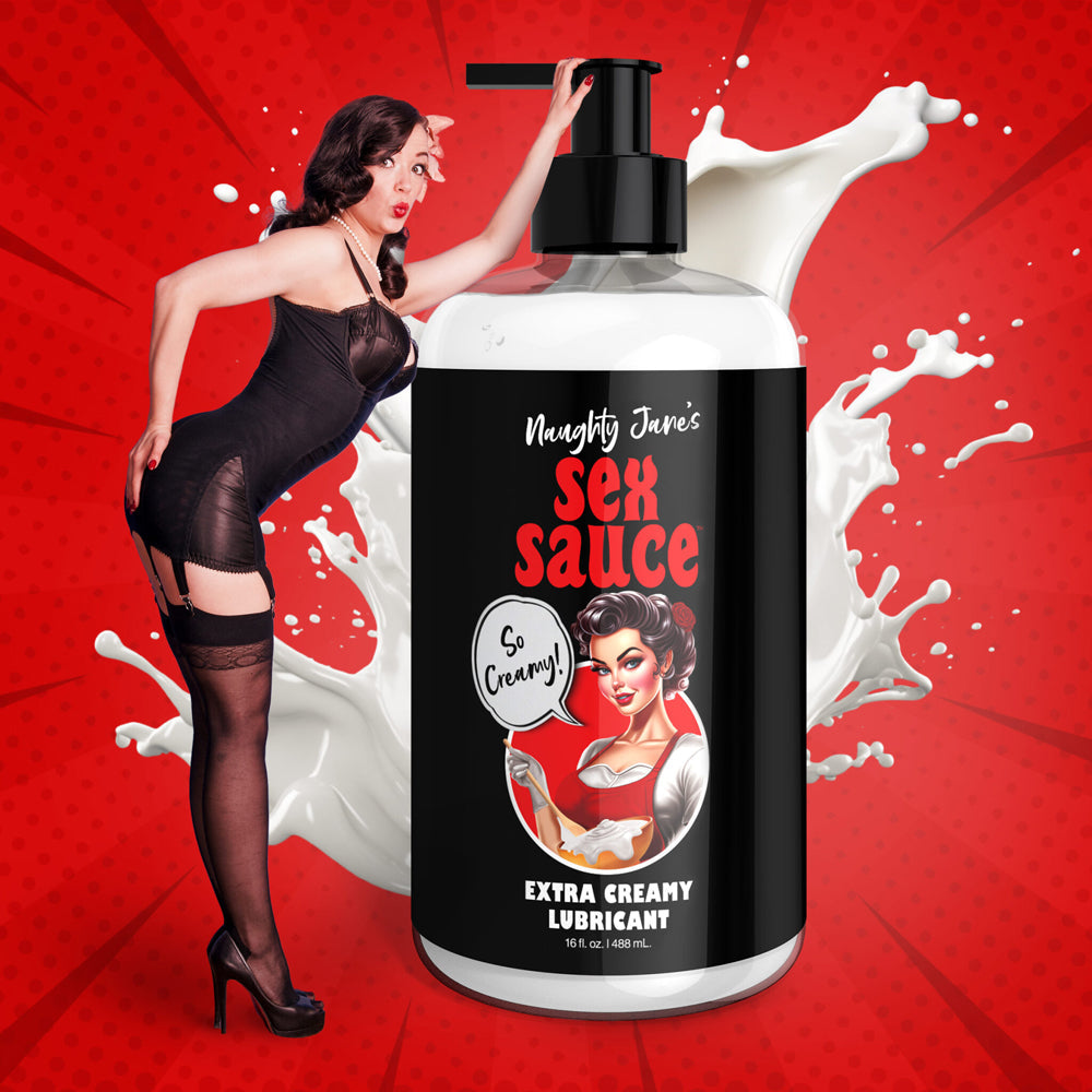 Naughty Janes SexSauce Extra Creamy 16oz – Rechargeable, Discreet, Intimate Wellness Accessory – Quiet, Rechargeable, Waterproof, Couples & Solo Use, Discreet Intimate Wellness Accessory