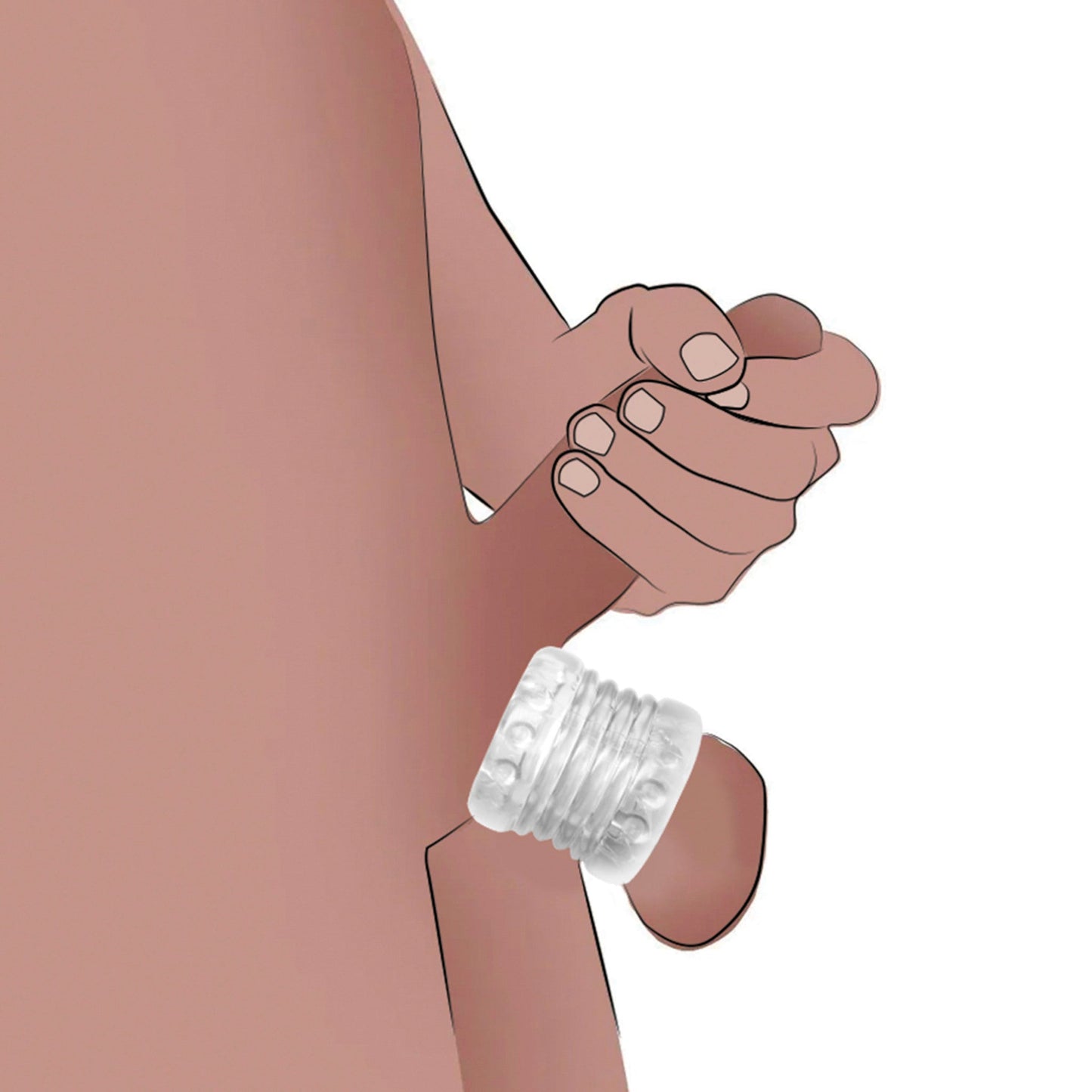 Ball Stack Ball Stretcher - Clear – Rechargeable, Discreet, Intimate Wellness Accessory – Quiet, Rechargeable, Waterproof, Couples & Solo Use, Discreet Intimate Wellness Accessory