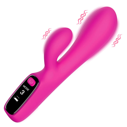 Bang! Digital Silicone Rabbit massager – Rechargeable, Discreet, Intimate Wellness Accessory – Quiet, Rechargeable, Waterproof, Couples & Solo Use, Discreet Intimate Wellness Accessory