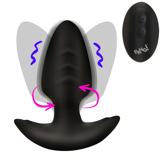 Rotating & Vibrating Silicone Plug w R/C – Rechargeable, Discreet, Intimate Wellness Accessory – Quiet, Rechargeable, Waterproof, Couples & Solo Use, Discreet Intimate Wellness Accessory