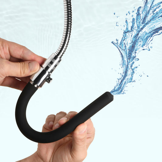 EZ-Flow Silicone Shower Enema Set – Rechargeable, Discreet, Intimate Wellness Accessory – Quiet, Rechargeable, Waterproof, Couples & Solo Use, Discreet Intimate Wellness Accessory